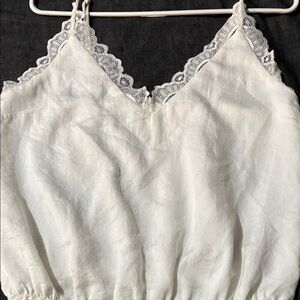 Chic White Lace Chemise